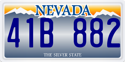 NV license plate 41B882