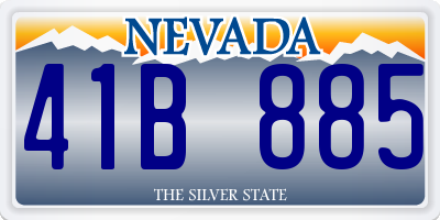 NV license plate 41B885