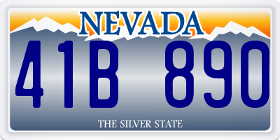 NV license plate 41B890