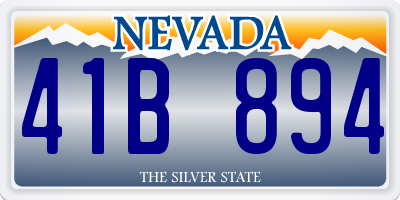 NV license plate 41B894