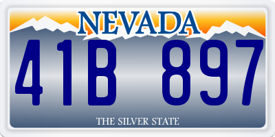 NV license plate 41B897