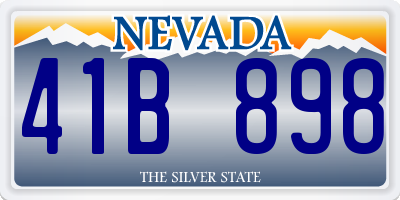 NV license plate 41B898