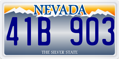 NV license plate 41B903