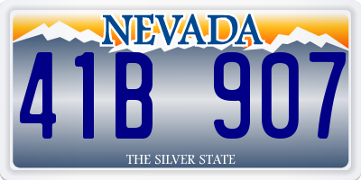 NV license plate 41B907