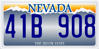NV license plate 41B908