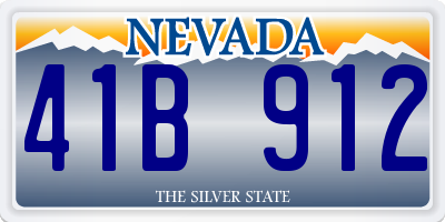 NV license plate 41B912