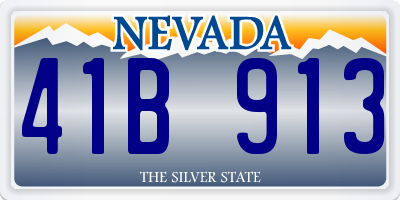 NV license plate 41B913