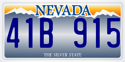 NV license plate 41B915