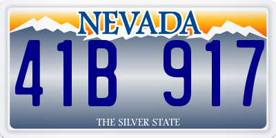 NV license plate 41B917