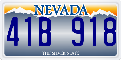NV license plate 41B918