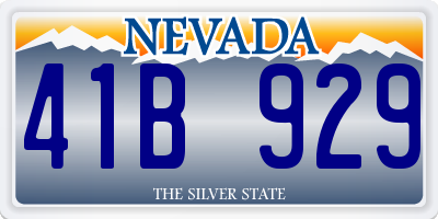 NV license plate 41B929