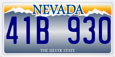 NV license plate 41B930