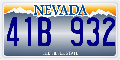 NV license plate 41B932