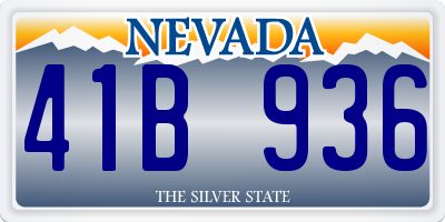 NV license plate 41B936