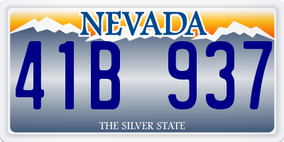 NV license plate 41B937