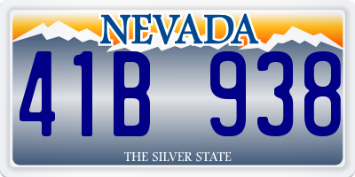 NV license plate 41B938