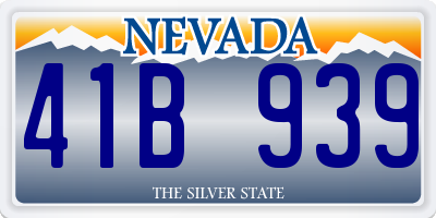 NV license plate 41B939