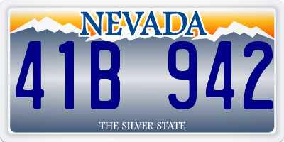 NV license plate 41B942