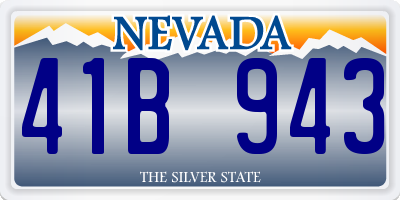 NV license plate 41B943