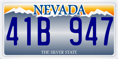 NV license plate 41B947