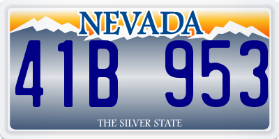 NV license plate 41B953