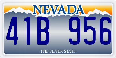 NV license plate 41B956