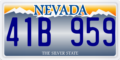 NV license plate 41B959