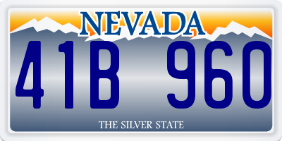 NV license plate 41B960