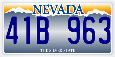 NV license plate 41B963