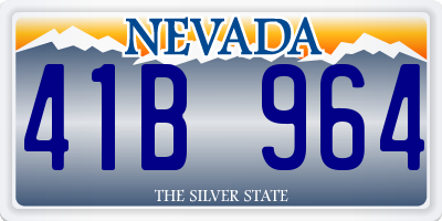 NV license plate 41B964