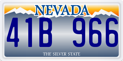 NV license plate 41B966