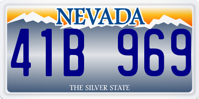 NV license plate 41B969