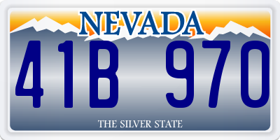 NV license plate 41B970