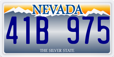 NV license plate 41B975