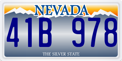 NV license plate 41B978
