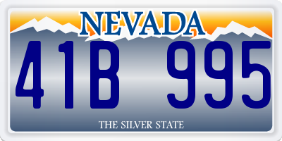 NV license plate 41B995