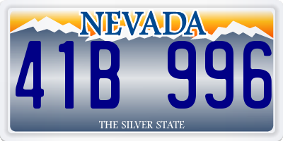 NV license plate 41B996