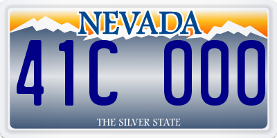 NV license plate 41C000