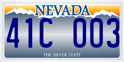 NV license plate 41C003