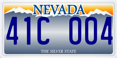 NV license plate 41C004