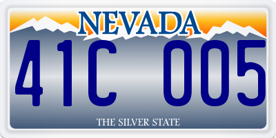 NV license plate 41C005