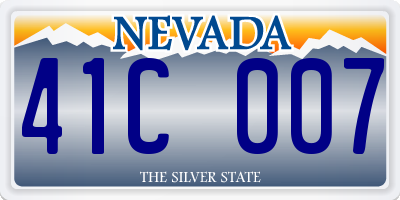 NV license plate 41C007