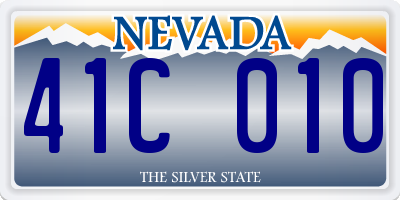 NV license plate 41C010