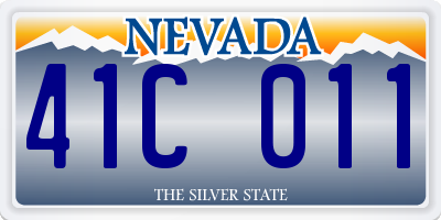 NV license plate 41C011