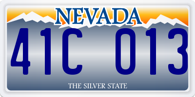 NV license plate 41C013
