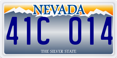 NV license plate 41C014