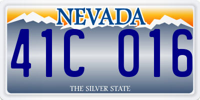 NV license plate 41C016