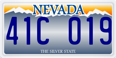 NV license plate 41C019