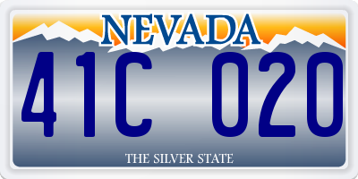 NV license plate 41C020