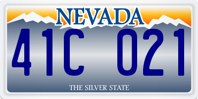 NV license plate 41C021